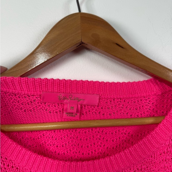 Lilly Pulitzer Isabeli Ruffle Sleeve Pink‎ Sweater - Picture 5 of 6